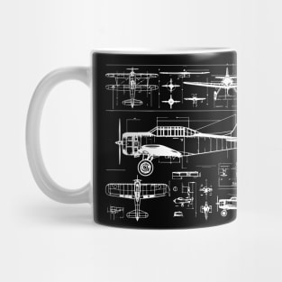 plane blueprint Mug